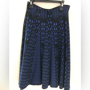 Blue and Black Geometric Skirt